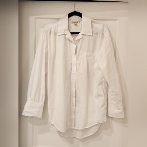 Banana Republic Oversized Tunic Button Down Classic White Women's Shirt